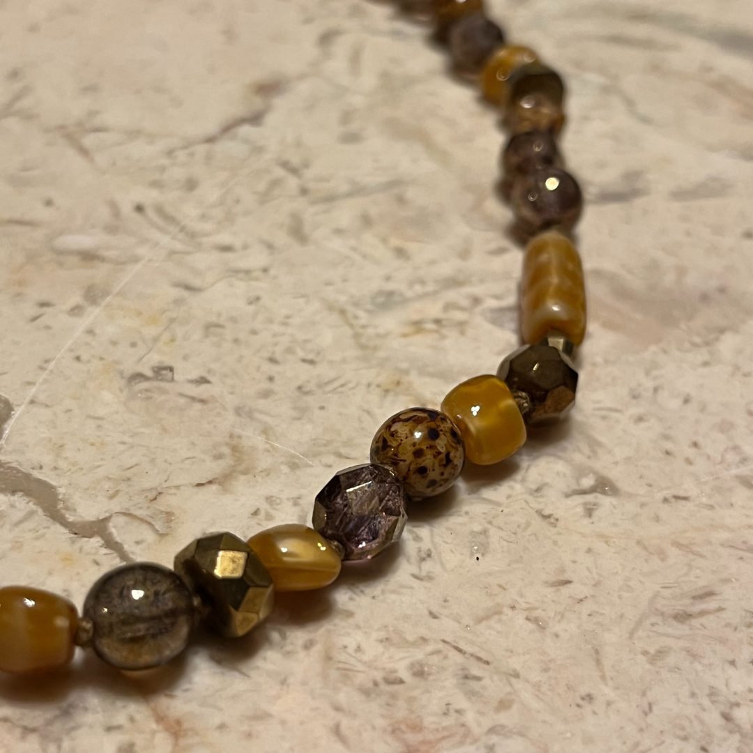 Jasper and Glass Bead Necklace