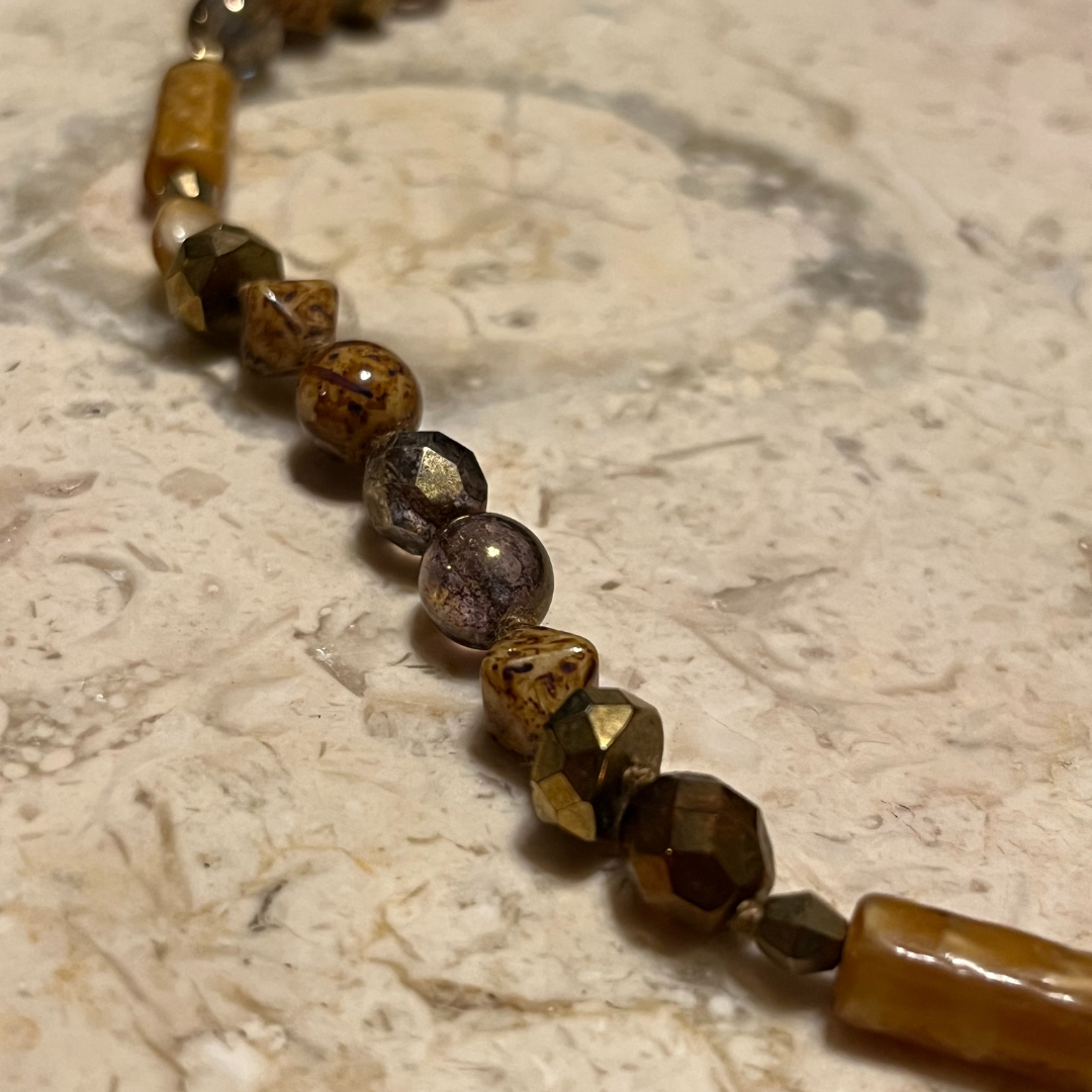 Jasper and Glass Bead Necklace